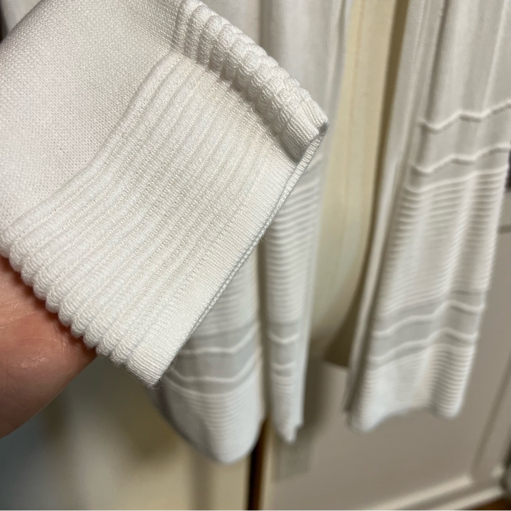 White Open Front Cardigan - Picture 3 of 6